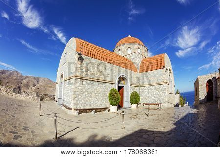 Monastery of Agios Savvas Pothia capital of Kalymnos Dodecanese Greece