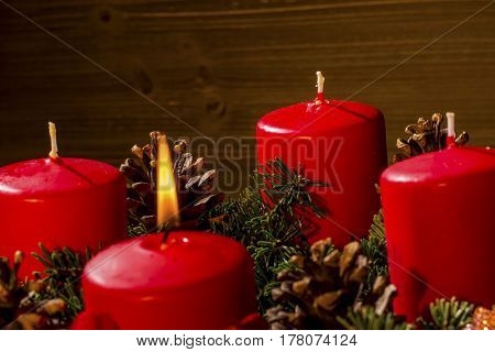 advent wreath at christmas