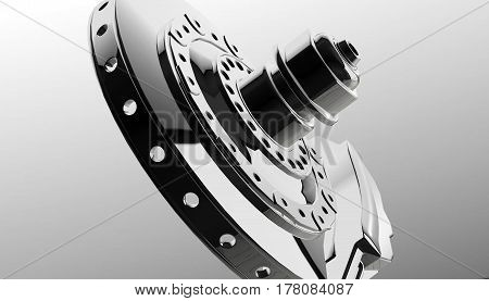 Car disk brake, 3d rendering, 3d model