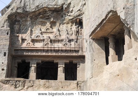 Ellora Caves Near Aurangabad In India