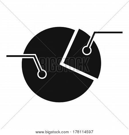 Percentage diagram icon. Simple illustration of percentage diagram vector icon for web