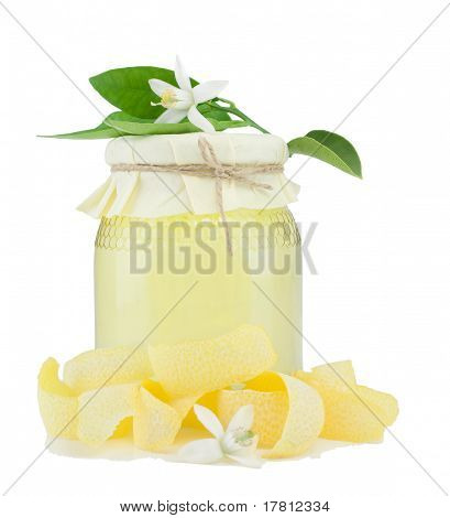 Honning, tørrede skræl, citron blomst.