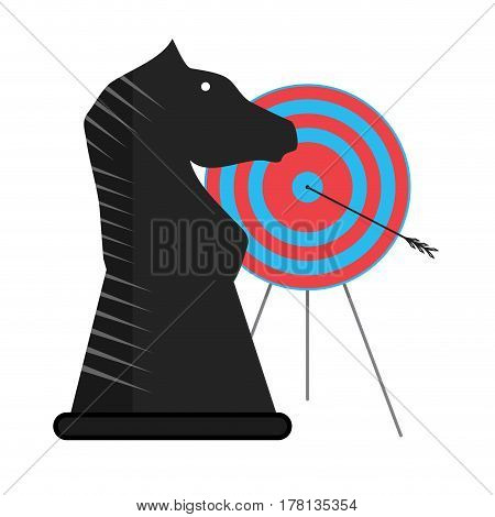 Successful tactics and strategy. Method success tactic idea vector illustration