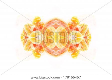 Texture of symmetrical fine patterns on the cut of semi-precious mineral