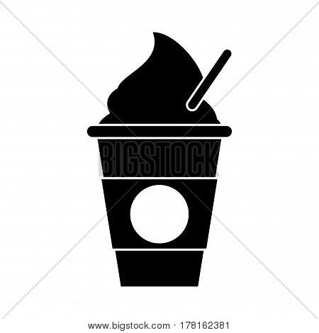 cold coffee cup pictogram vector illustration eps 10
