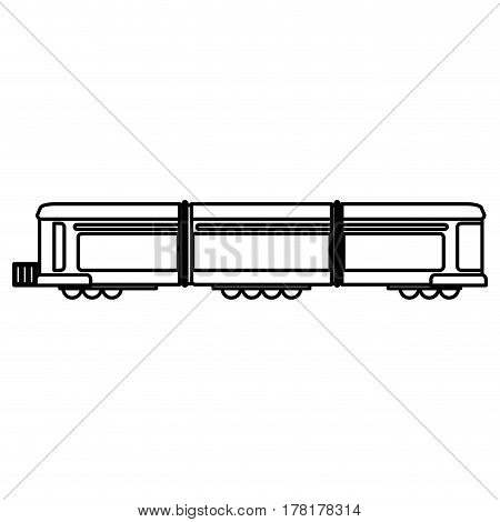 train transport wagon traditional outline vector illustration eps 10
