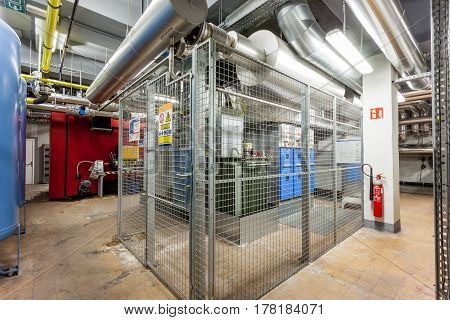 in a separate building this High-voltage cabin