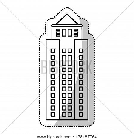 building facade windows cut line vector illustration eps 10