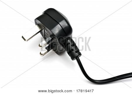Netzstecker isoliert auf weiß