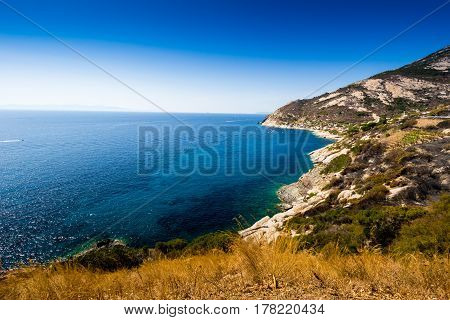 Cristal sea water near Chiessi in Elba island