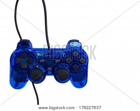 blue joy stick on a white background