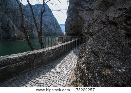 Lake in Canyon Matka near Skopje, Macedonia