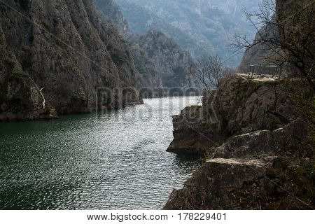 Lake in Canyon Matka near Skopje, Macedonia