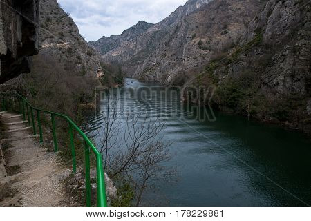 Lake in Canyon Matka near Skopje, Macedonia