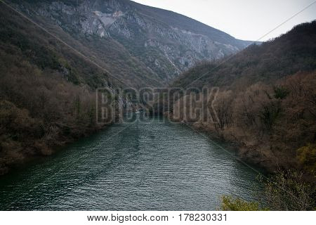 Lake in Canyon Matka near Skopje, Macedonia