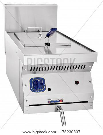 clean deep fryer close up photo in kitchen