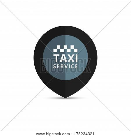 Taxi, cab logo, design. Taxi point graphic icon. Vector illustration.