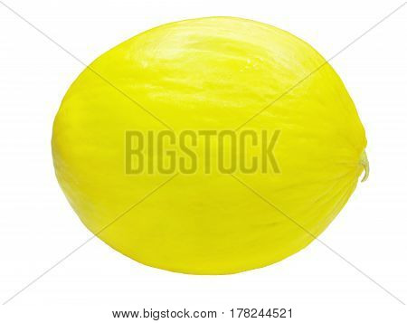 yellow honeymelon tropical fruit isolated on white background