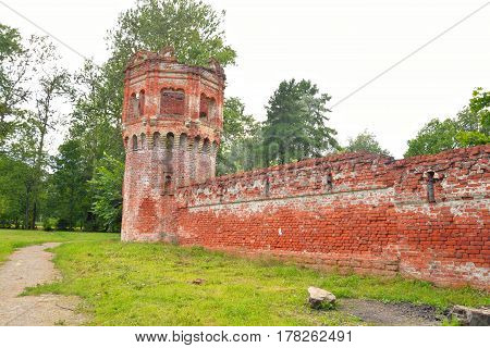 Abandoned building of Feodorovsky gorodok in Tsarskoe Selo suburb of St.Petersburg Russia.