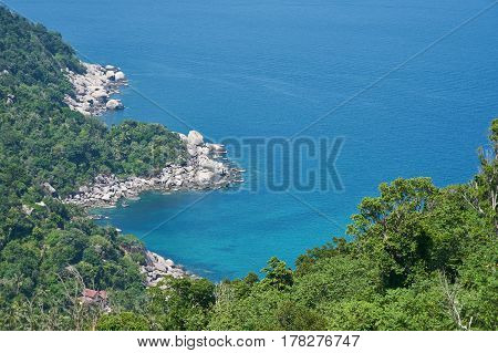 Blue Bay view of Koh Tao Thailand