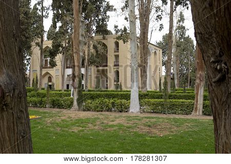 Fin, Kashan, Esfahan, Iran, March 23, 2017, is a historical Persian garden. It contains Kashan's Fin Bath, where Amir Kabir, the Qajarid chancellor, was murdered by an assassin sent by King Nasereddin Shah in 1852.