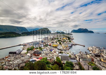 Aksla at the city of Alesund , Norway