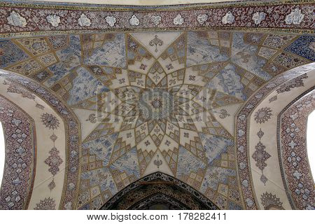 Fin, Kashan, Esfahan, Iran, March 23, 2017, is a historical Persian garden. It contains Kashan's Fin Bath, where Amir Kabir, the Qajarid chancellor, was murdered by an assassin sent by King Nasereddin Shah in 1852.