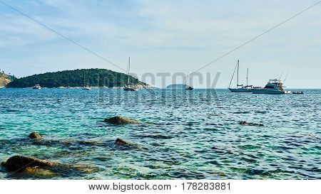 View at small island close to Phuket Thailand