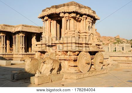 Chariot In Vittala Temple At Hampi
