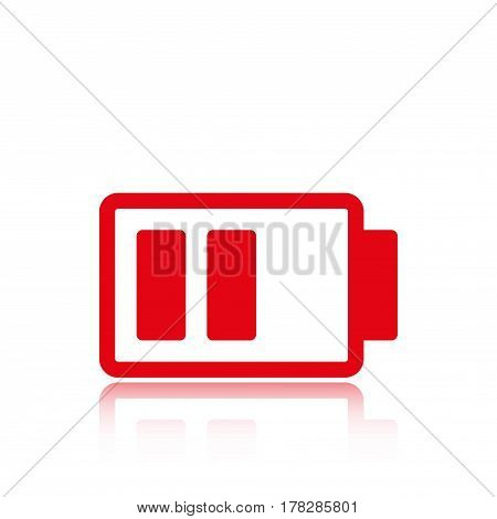 battery vector icon stock vector illustration flat design