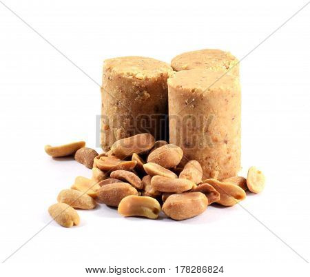 Pacoca Brazilian peanut candy eaten during Festa Junina 