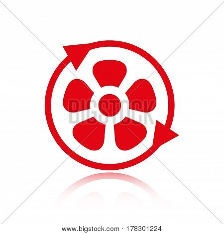 fan air propeller icon stock vector illustration flat design