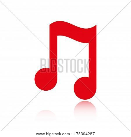 Music note icon stock vector illustration flat design