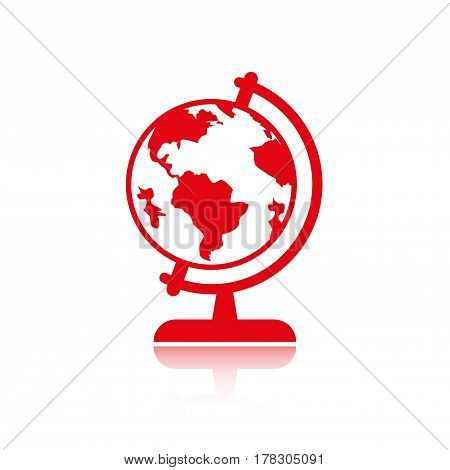 Earth globe icon stock vector illustration flat design