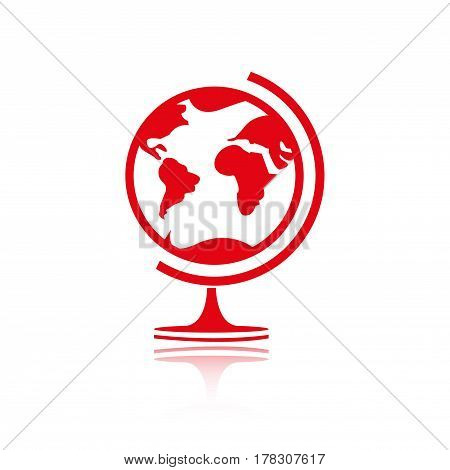 Earth globe icon stock vector illustration flat design