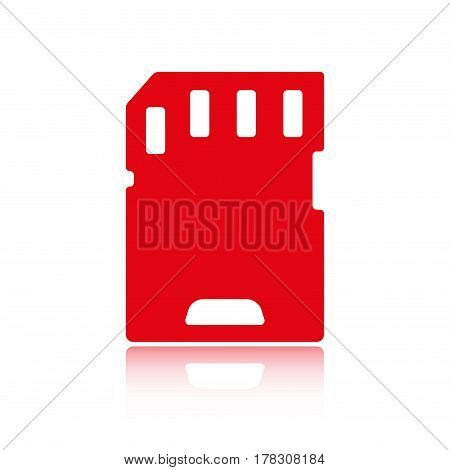 Micro sd card icon stock vector illustration flat designv