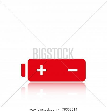 Battery web icon, battery  icon stock vector illustration flat design