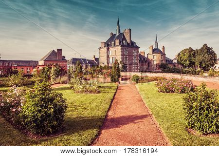Scenic view of old beautiful village in the Loire Valley in France