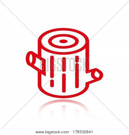 stump icon stock vector illustration flat design