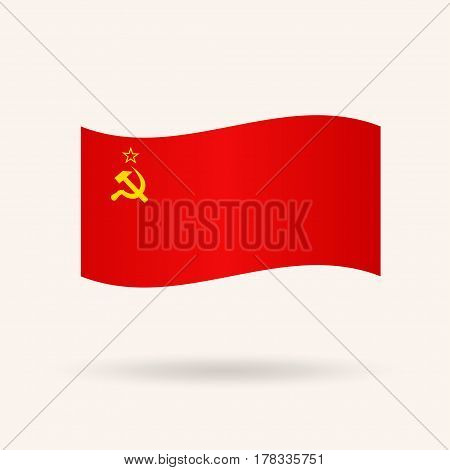 USSR flag. Accurate dimensions, proportions and colors. Vector Illustration