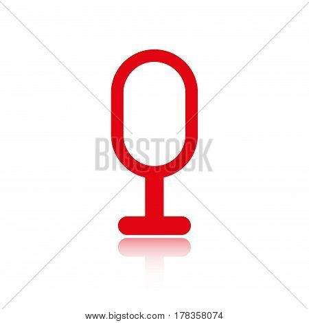 microphone icon stock vector illustration flat design