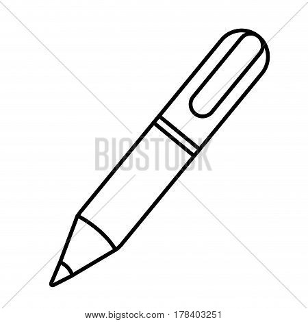 skecth silhouette pen icon flat vector illustration