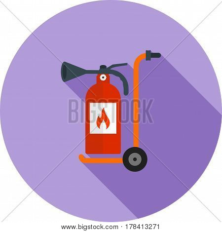 Moveable, extinguisher, firefighter icon vector image. Can also be used for firefighting. Suitable for use on web apps, mobile apps and print media.