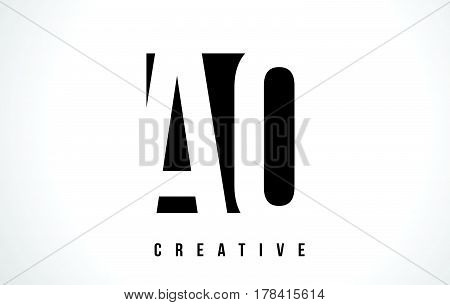 Aq A Q White Letter Logo Design With Black Square.