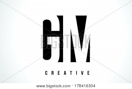 Gm G M White Letter Logo Design With Black Square.