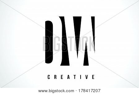 Qw Q W White Letter Logo Design With Black Square.