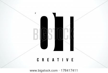 Qt Q T White Letter Logo Design With Black Square.