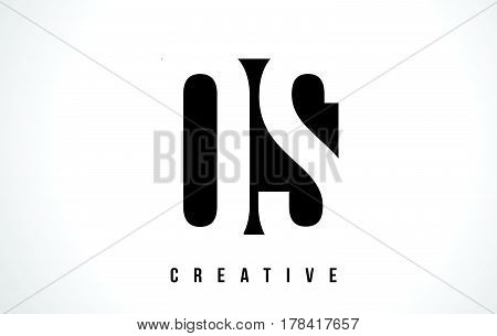 Qs Q S White Letter Logo Design With Black Square.