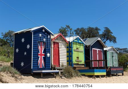 Beach houses, Frankston, Victoria, Australia
