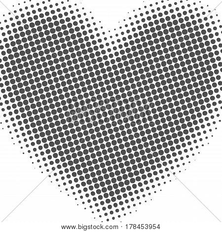 Grey abstract background with half tone effects. Dots texture vector illustration.